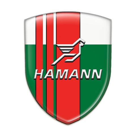 Hamann Silicone Badge Green White with Red Tapes Pattern 