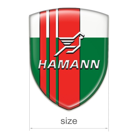 Hamann Silicone Badge Green White with Red Tapes Pattern 