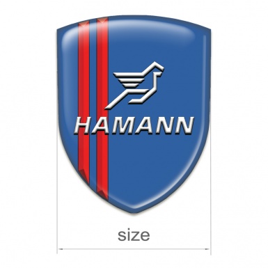 Hamann Resin Sticker Blue with Red Lines Type 