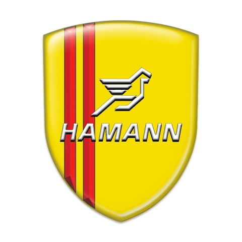 Hamann 3D Gel Emblem Yellow with Red Lines Type 