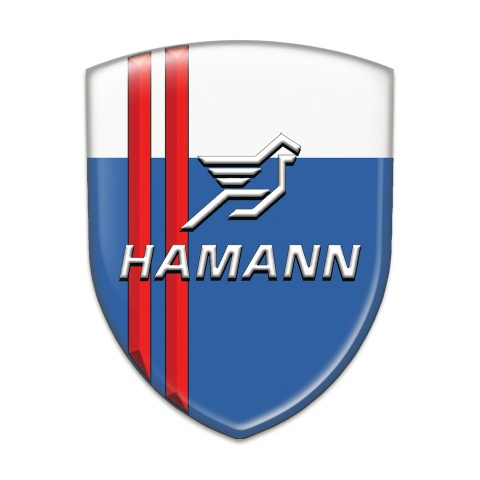 Hamann Car Accessories Badge Blue White with Red Lines Type 