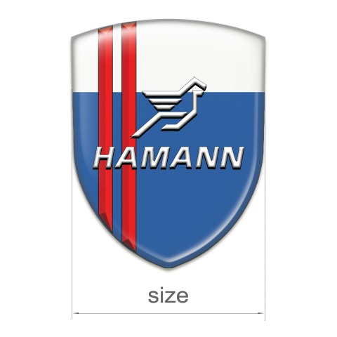 Hamann Car Accessories Badge Blue White with Red Lines Type 