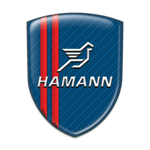 Hamann Car Interior Badge Navy Blue Carbon with Red Lines type 