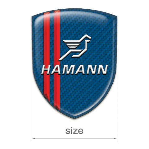 Hamann Car Interior Badge Navy Blue Carbon with Red Lines type 