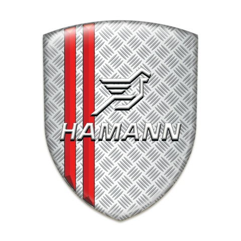 Hamann Silicone Badge Mesh Design with Red Lines 