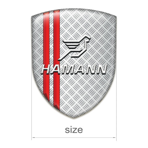 Hamann Silicone Badge Mesh Design with Red Lines 