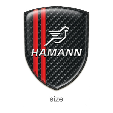 Hamann Emblem Badge Logo dark Carbon Red Lines Type 