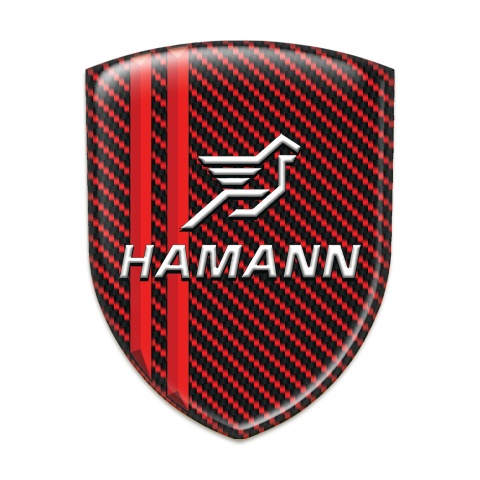 Hamann Logo Emblem Red Carbon with Red Lines Type 