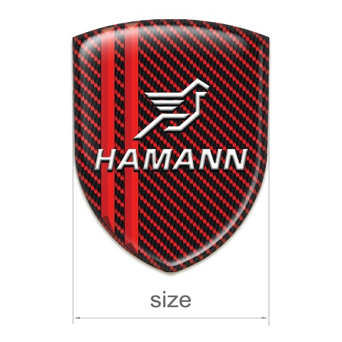 Hamann Logo Emblem Red Carbon with Red Lines Type 