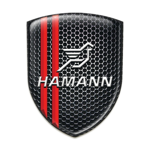 Hamann Tuning Emblem Perforated Steel with Red Lines Style 