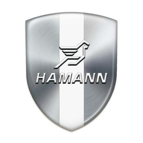 Hamann Domed Emblem Silver with White Central Tape 