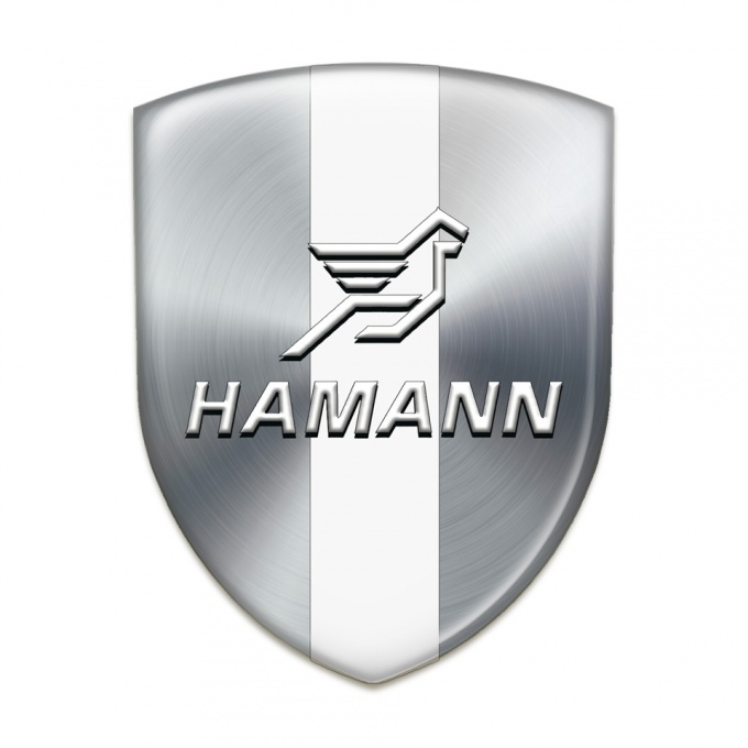 Hamann Domed Emblem Silver with White Central Tape 