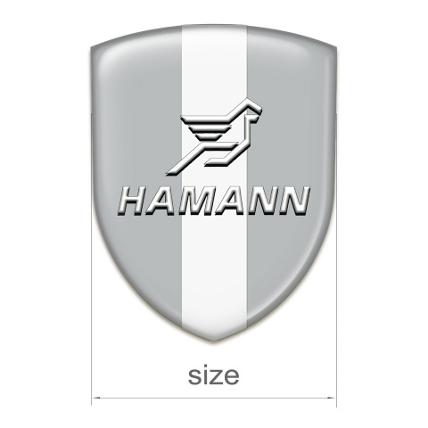 Hamann Resin Sticker Grey with White Central Tape 