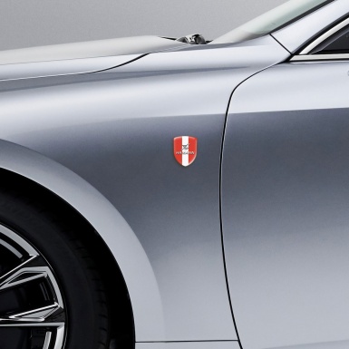 Hamann 3D Gel Emblem Red with White Central Tape 
