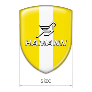 Hamann Emblem Interior Yellow with White Central Tape 