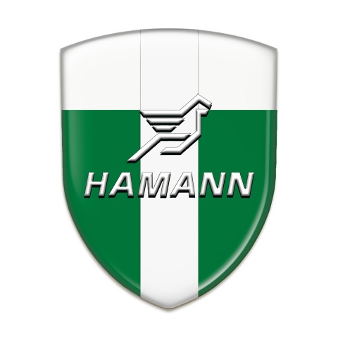 Hamann Tuning Badge Green White Base with White Central Tape 