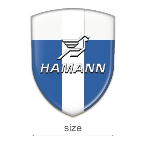 Hamann Self Adhesive Car logo Emblem Blue White Print with White Central Tape 