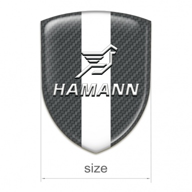 Hamann Silicone Badge Carbon Print with White Central Tape 