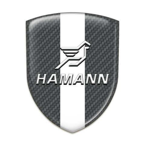 Hamann Silicone Badge Carbon Print with White Central Tape 