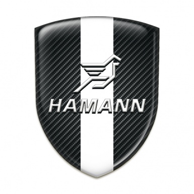 Hamann Auto Emblem Black Fibers with White Central tape 