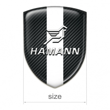 Hamann Auto Emblem Black Fibers with White Central tape 