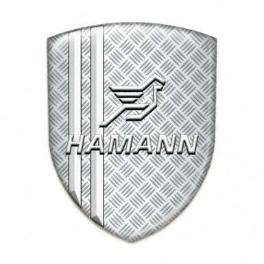 Hamann Car Accessories Badge Mesh Effect White Stripes Classic Logo 