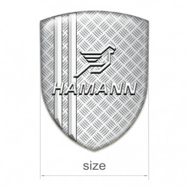 Hamann Car Accessories Badge Mesh Effect White Stripes Classic Logo 