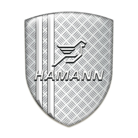 Hamann Car Accessories Badge Mesh Effect White Stripes Classic Logo 