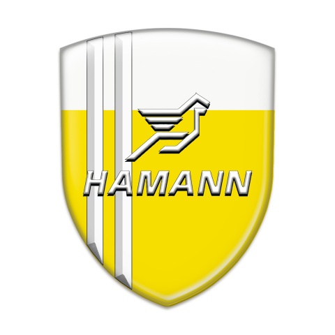 Hamann Silicone Badge Yellow White with White Stripes Version 