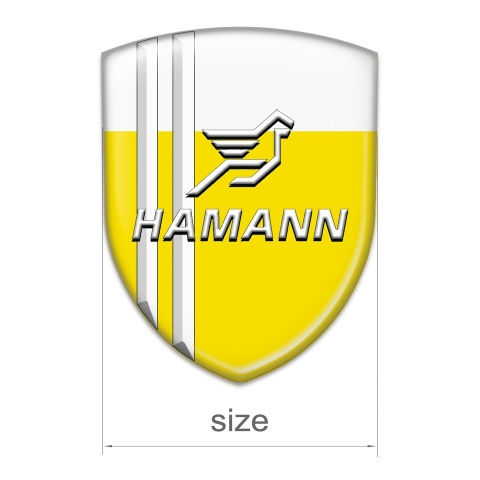Hamann Silicone Badge Yellow White with White Stripes Version 