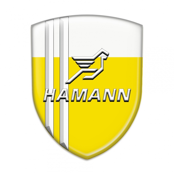 Hamann Silicone Badge Yellow White with White Stripes Version 