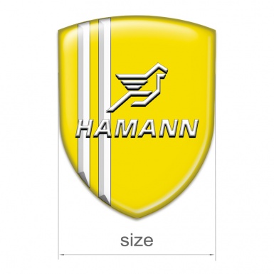 Hamann Tuning Emblem Yellow with White Stripes Version 