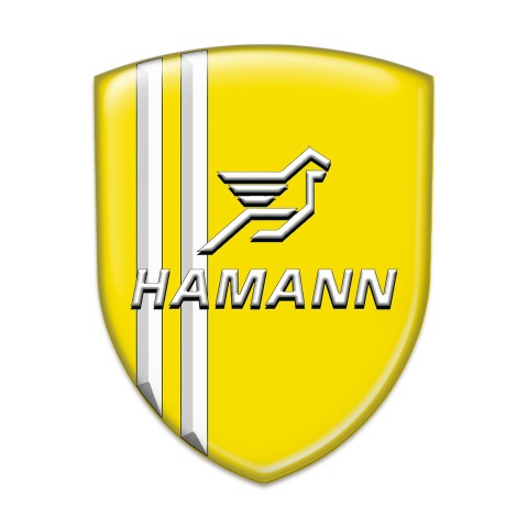 Hamann Tuning Emblem Yellow with White Stripes Version 