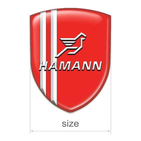 Hamann Domed Emblem Red With White Stripes Version 