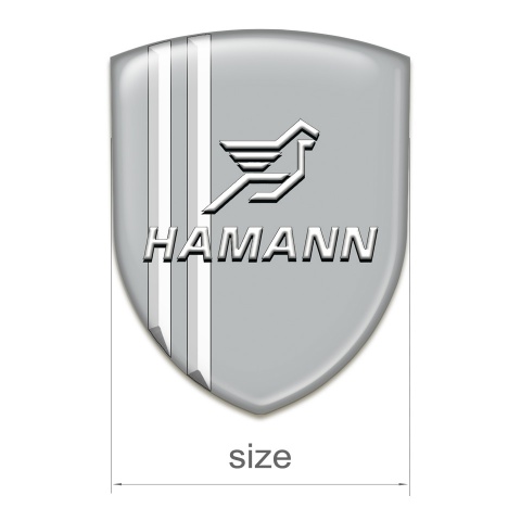 Hamann Resin Sticker Grey with White stripes Version 