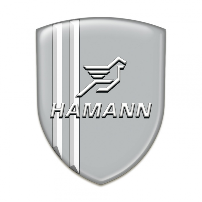 Hamann Resin Sticker Grey with White stripes Version 