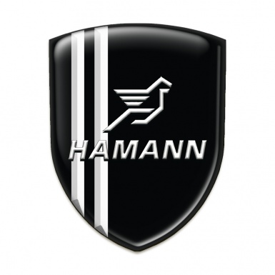 Hamann Emblem Exterior Black with White Stripes Version 