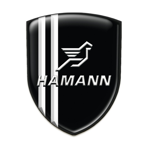 Hamann Emblem Exterior Black with White Stripes Version 