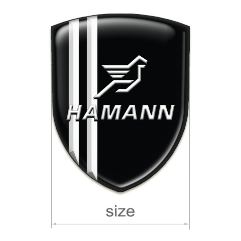 Hamann Emblem Exterior Black with White Stripes Version 