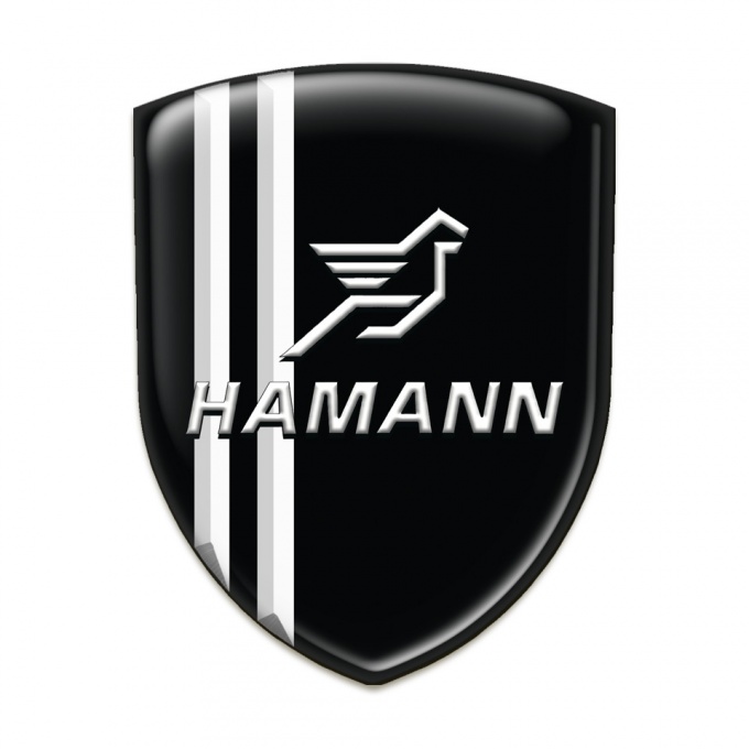 Hamann Emblem Exterior Black with White Stripes Version 