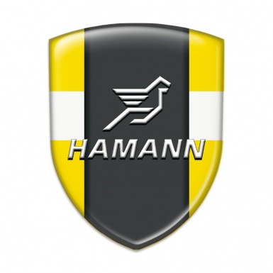 Hamann Emblem Badge Logo Yellow with White Band Version 