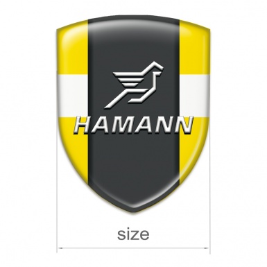 Hamann Emblem Badge Logo Yellow with White Band Version 