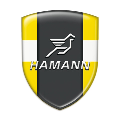 Hamann Emblem Badge Logo Yellow with White Band Version 