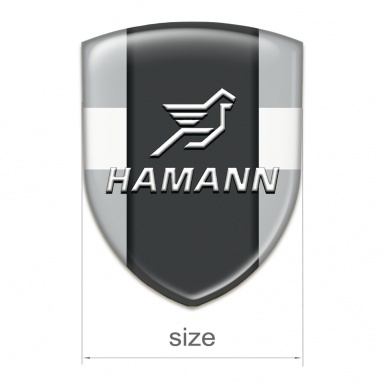 Hamann Self Adhesive Emblem Logo Grey with White Band Version 