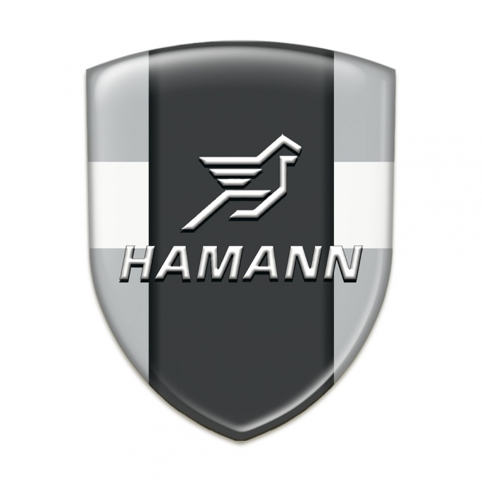 Hamann Self Adhesive Emblem Logo Grey with White Band Version 
