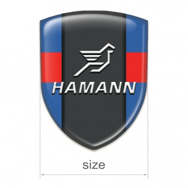 Hamann 3D Gel Emblem Blue with Red Band Version 