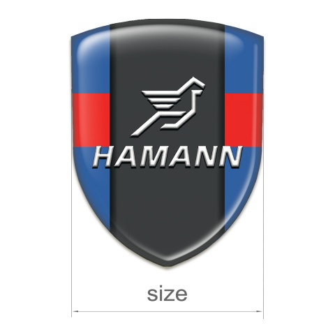 Hamann 3D Gel Emblem Blue with Red Band Version 