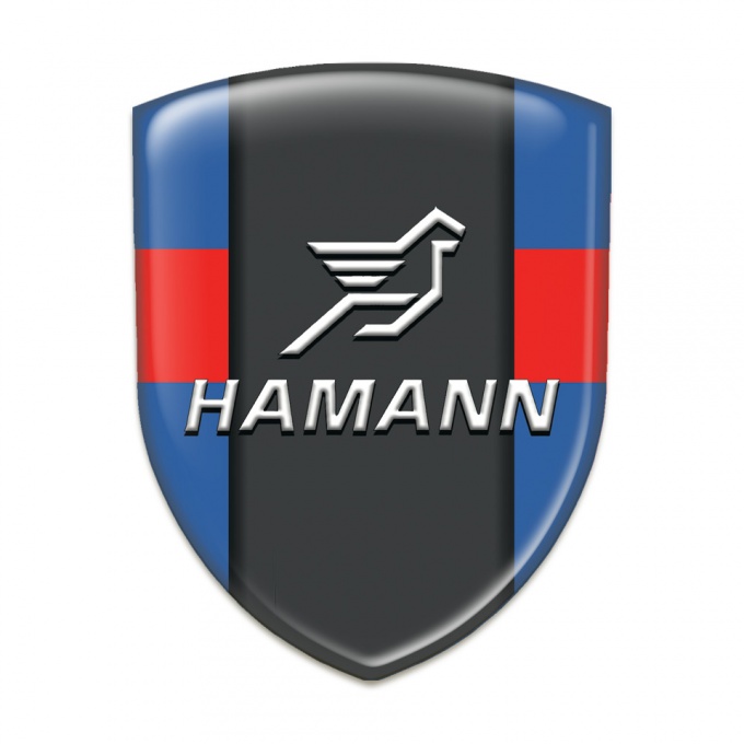 Hamann 3D Gel Emblem Blue with Red Band Version 