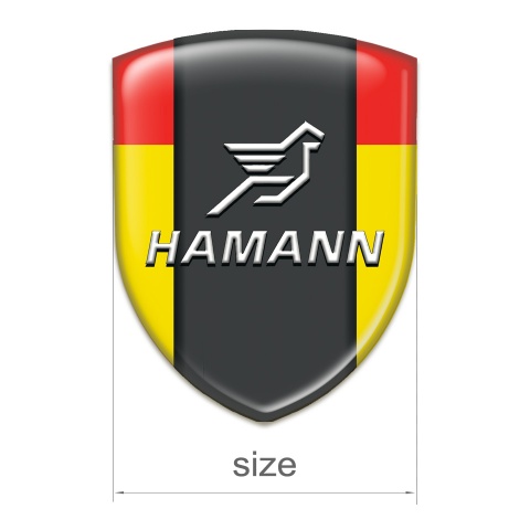 Hamann Car Accessories Badge Yellow Red Print Version 