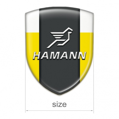 Hamann Auto Emblem Yellow White Print 